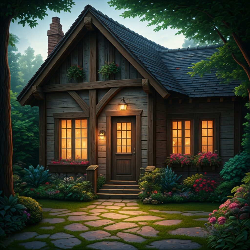 cozy garden house